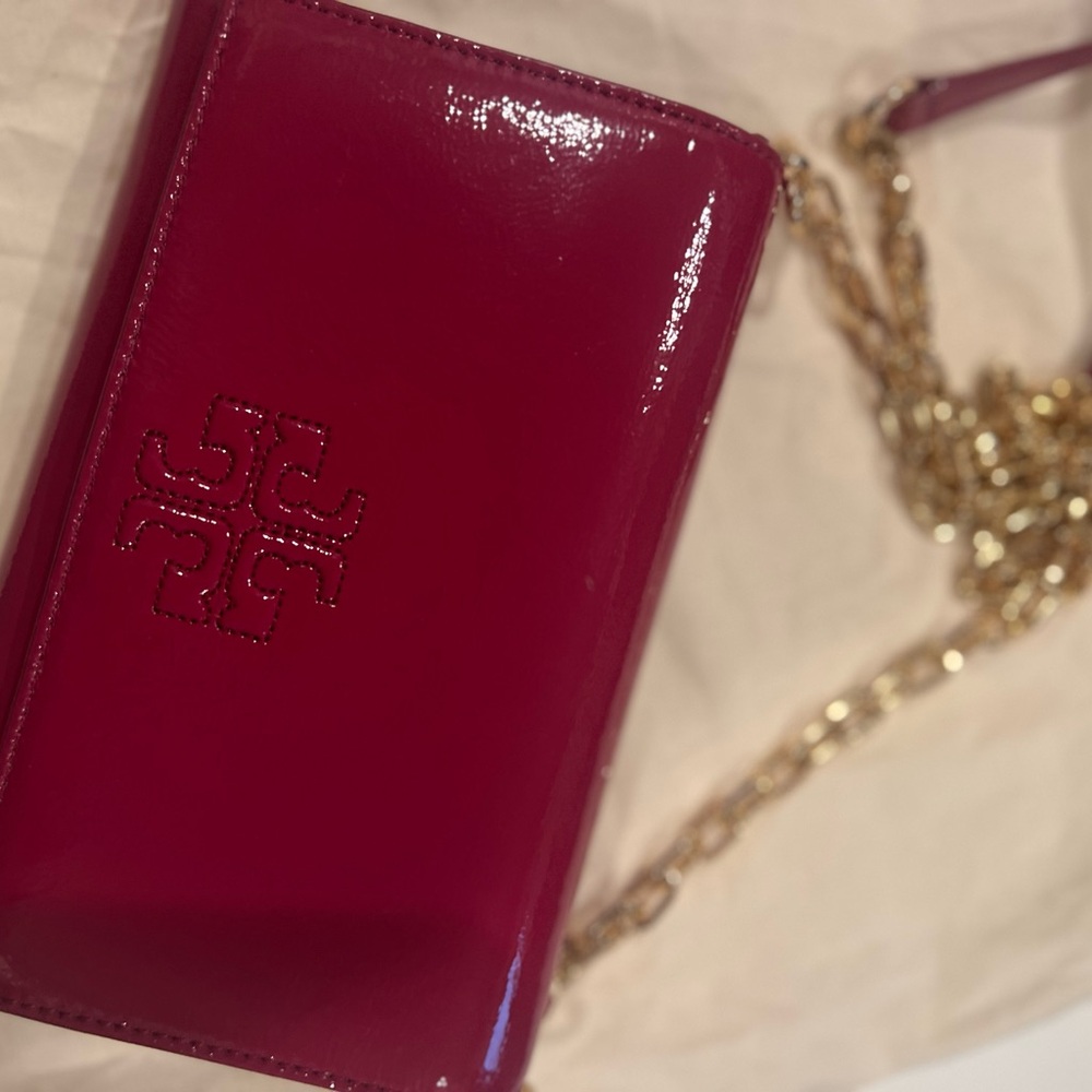 Tory Burch Charlie Patent Flat - Raspberry